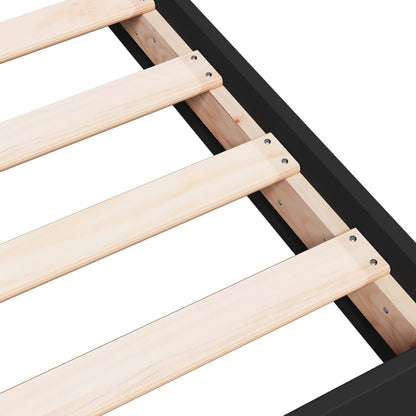 King Size Black Engineered Wood Bed Frame 150x200 cm - No Mattress