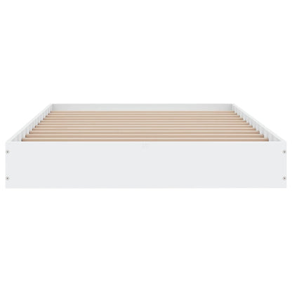 White Engineered Wood Bed Frame 100x200 cm - No Mattress Included