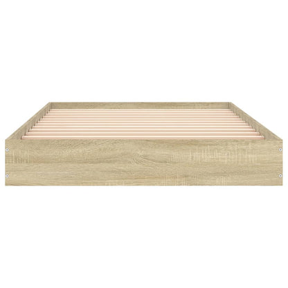 Sonoma Oak Engineered Wood Bed Frame 100x200 cm (Mattress Not Included)
