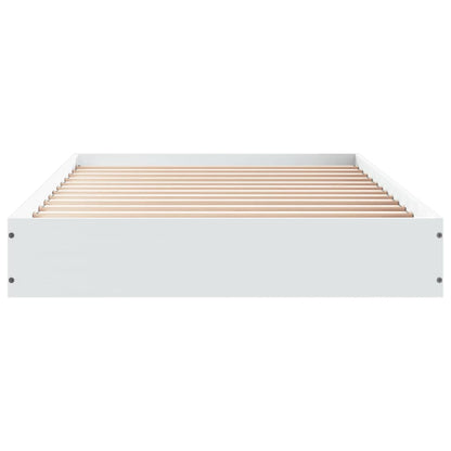 White Engineered Wood Bed Frame 75x190 cm - Small Single Size
