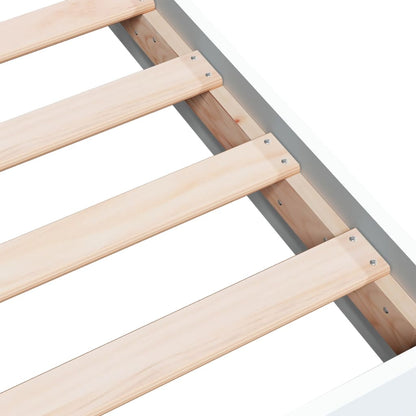 White Engineered Wood Bed Frame 75x190 cm - Small Single Size