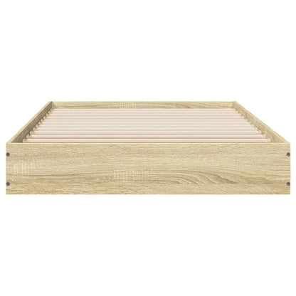Sonoma Oak Small Single Bed Frame 75x190 cm - Engineered Wood