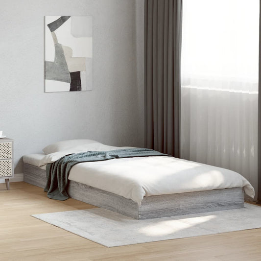 Grey Sonoma Engineered Wood Bed Frame 75x190 cm - Small Single