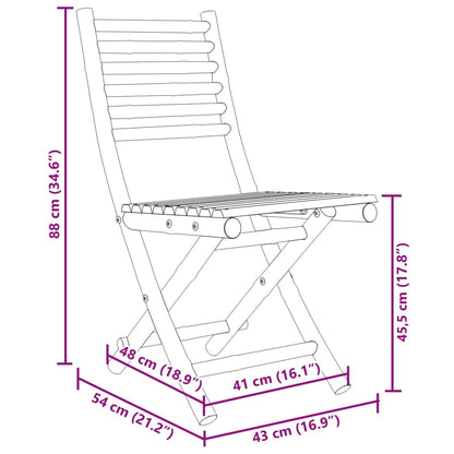 5 Piece Garden Dining Set Bamboo