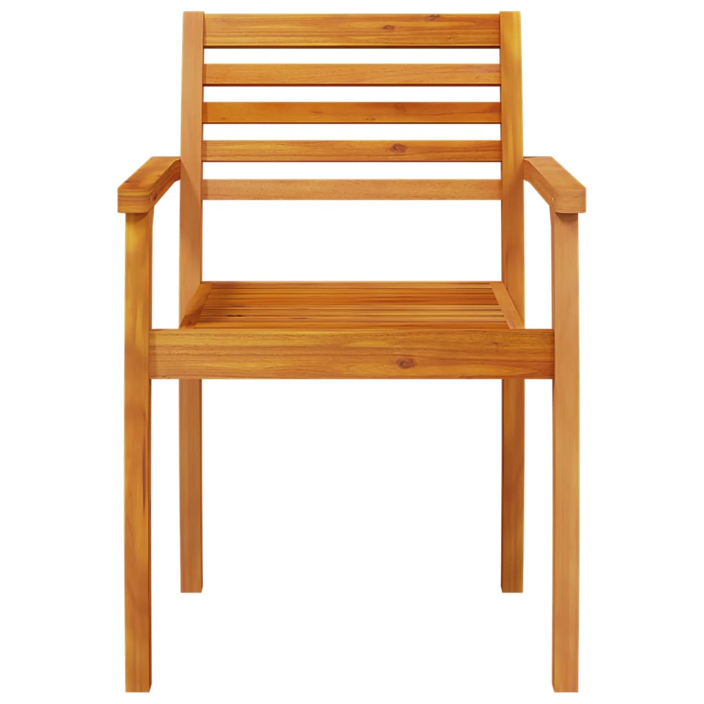 8-Piece Solid Acacia Wood Garden Chairs Set (59x55x85 cm)