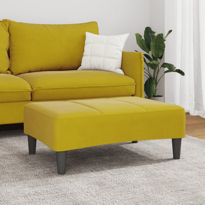 Footstool Yellow 77x55x31 cm Velvet