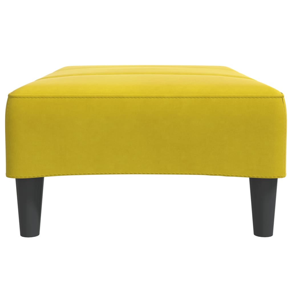 Footstool Yellow 77x55x31 cm Velvet