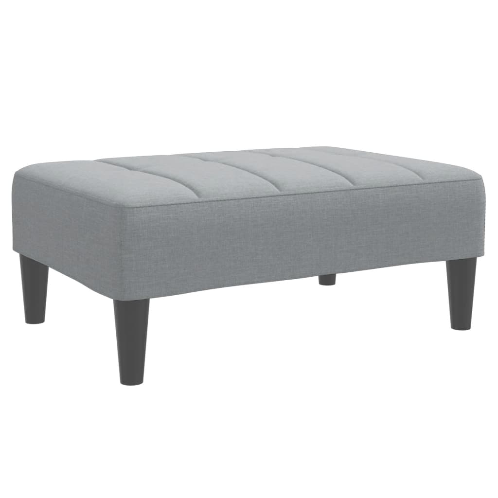 Footstool Light Grey 77x55x31 cm Fabric