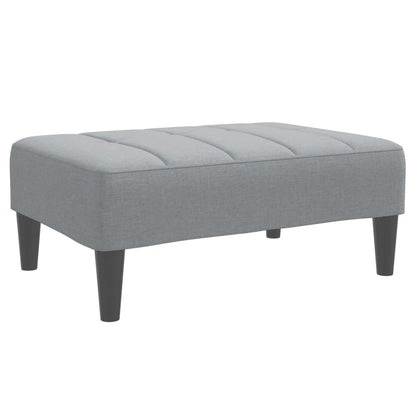 Footstool Light Grey 77x55x31 cm Fabric