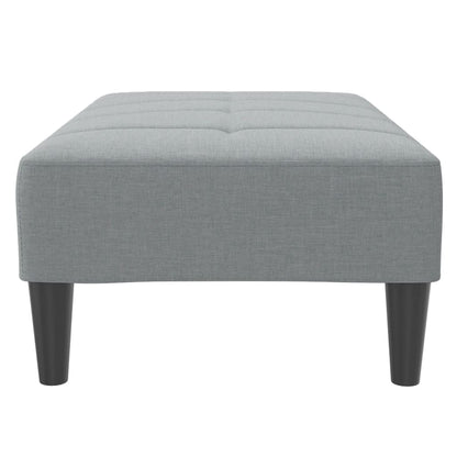 Footstool Light Grey 77x55x31 cm Fabric