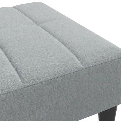 Footstool Light Grey 77x55x31 cm Fabric