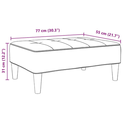 Footstool Light Grey 77x55x31 cm Fabric