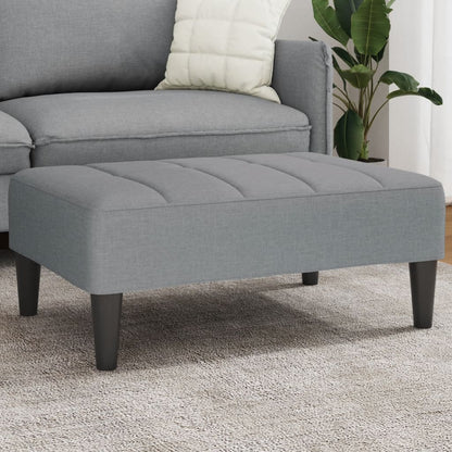 Footstool Light Grey 77x55x31 cm Fabric