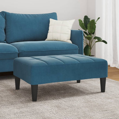 Footstool Blue 77x55x31 cm Velvet