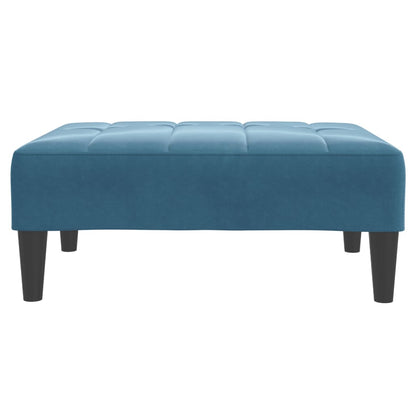 Footstool Blue 77x55x31 cm Velvet