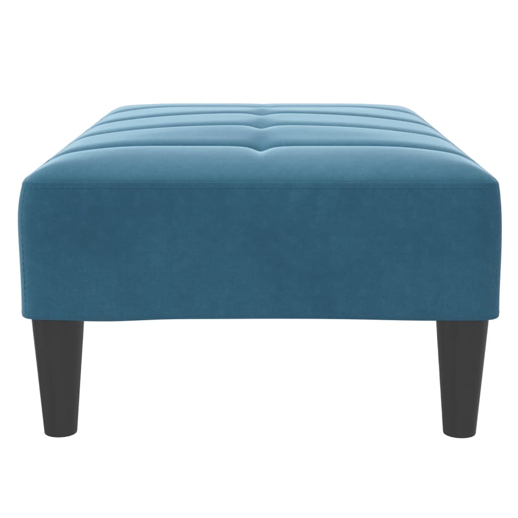 Footstool Blue 77x55x31 cm Velvet
