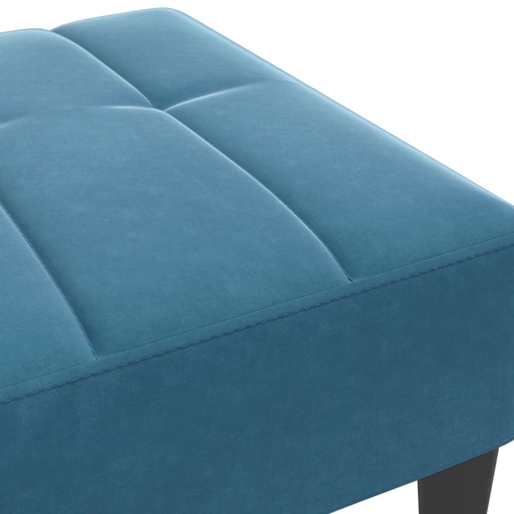 Footstool Blue 77x55x31 cm Velvet