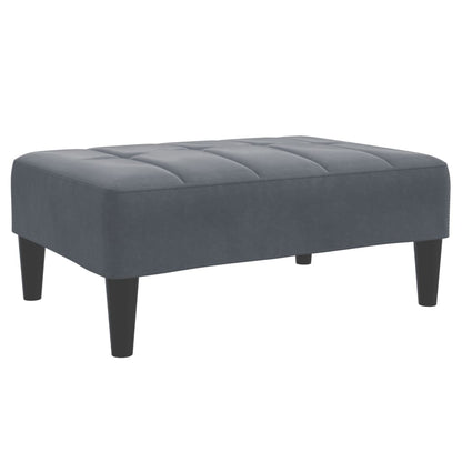 Footstool Dark Grey 77x55x31 cm Velvet