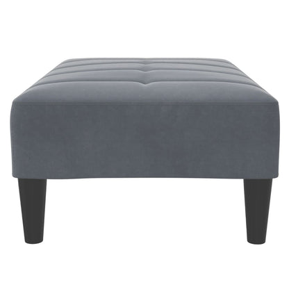 Footstool Dark Grey 77x55x31 cm Velvet