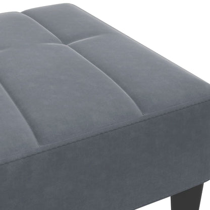 Footstool Dark Grey 77x55x31 cm Velvet
