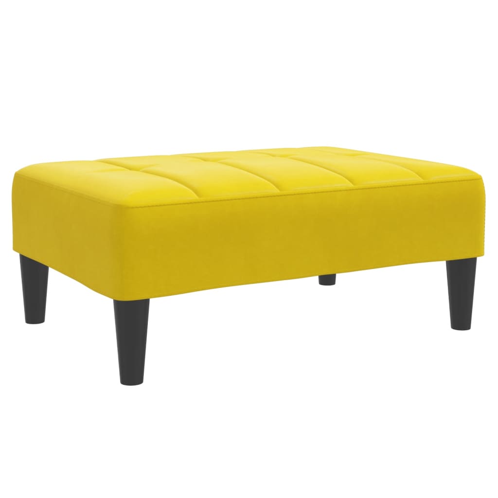 Footstool Yellow 77x55x31 cm Velvet