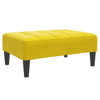 Footstool Yellow 77x55x31 cm Velvet