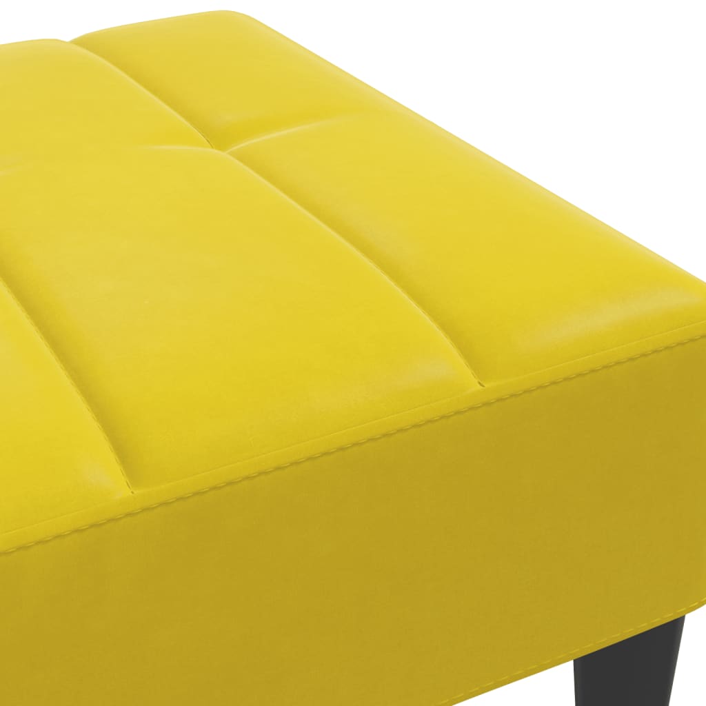 Footstool Yellow 77x55x31 cm Velvet