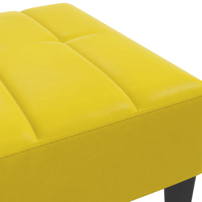 Footstool Yellow 77x55x31 cm Velvet