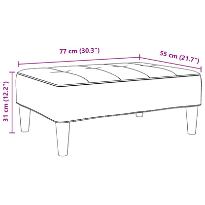 Footstool Yellow 77x55x31 cm Velvet