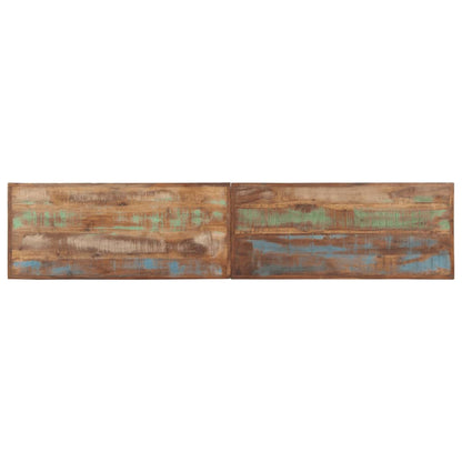 Solid Wood & Steel Bench - 160 cm Reclaimed Style