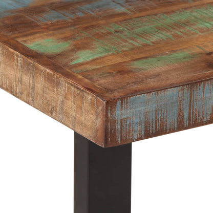 Solid Wood & Steel Bench - 160 cm Reclaimed Style