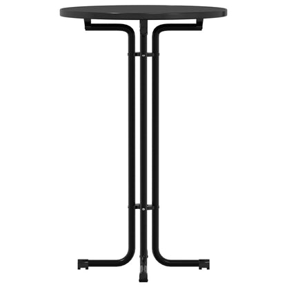 Round Black Dining Table Ø70x110 cm | Engineered Wood & Steel