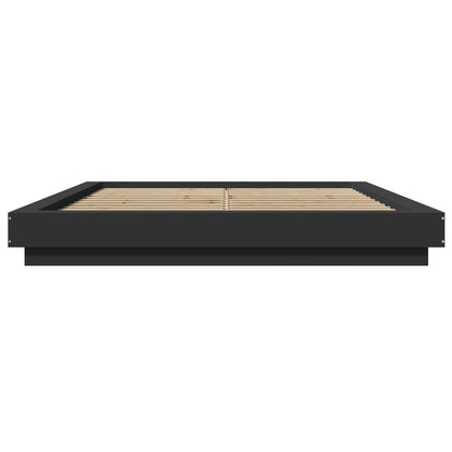 Bed Frame without Mattress Black 150x200 cm King Size
