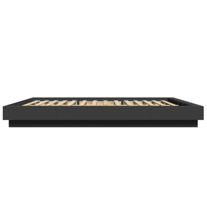 Bed Frame without Mattress Black 150x200 cm King Size