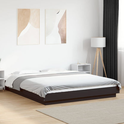 Bed Frame without Mattress Black 150x200 cm King Size
