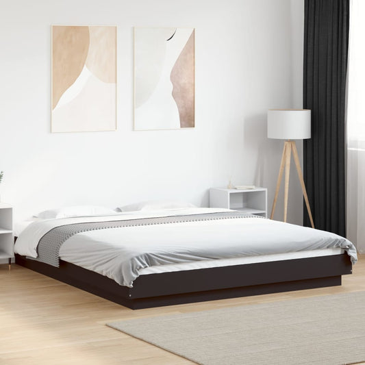Bed Frame without Mattress Black 150x200 cm King Size