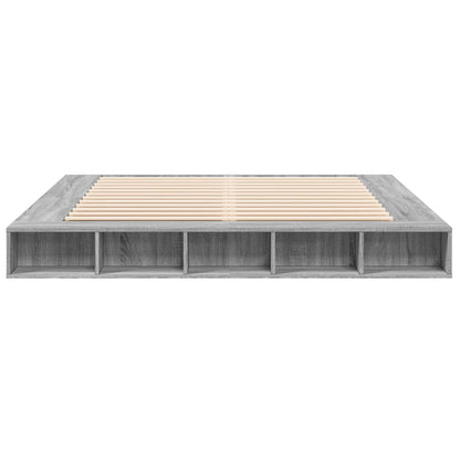 Bed Frame without Mattress Grey Sonoma 180x200 cm Super King