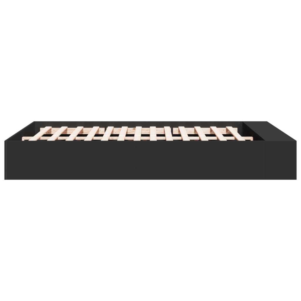 Bed Frame without Mattress Black 160x200 cm