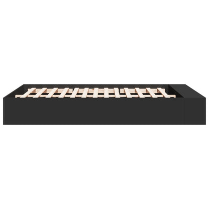 Bed Frame without Mattress Black 160x200 cm