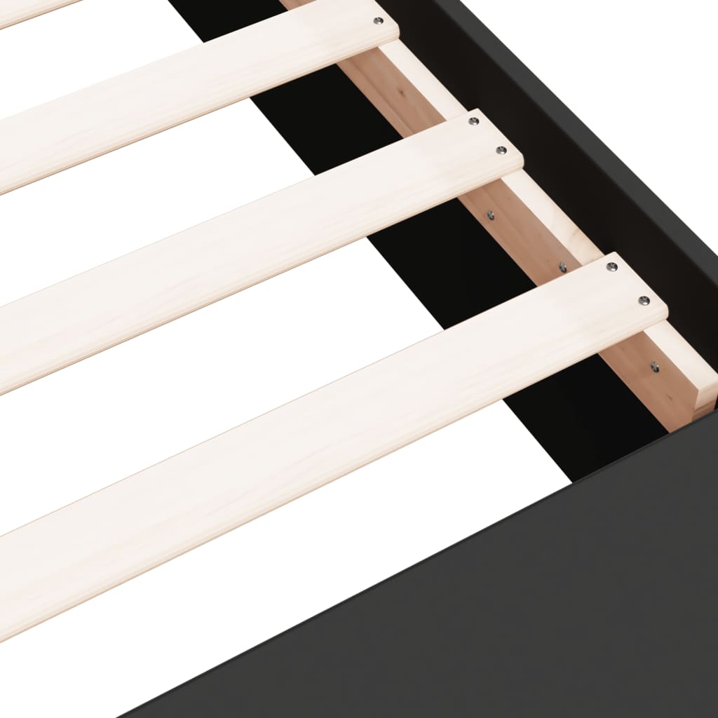 Bed Frame without Mattress Black 160x200 cm