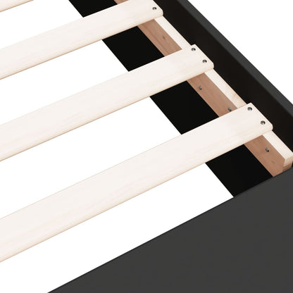 Bed Frame without Mattress Black 160x200 cm