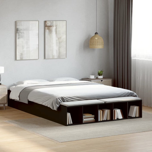 Bed Frame without Mattress Black 160x200 cm