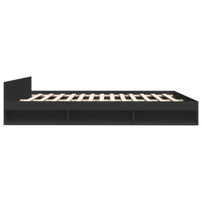 Bed Frame with Drawers without Mattress Black 200x200 cm