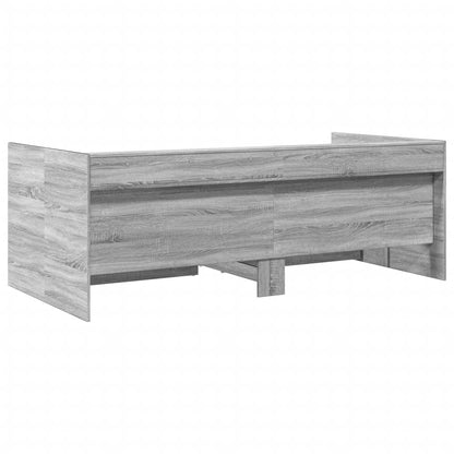 Daybed with Drawers without Mattress Grey Sonoma 90x190 cm Single