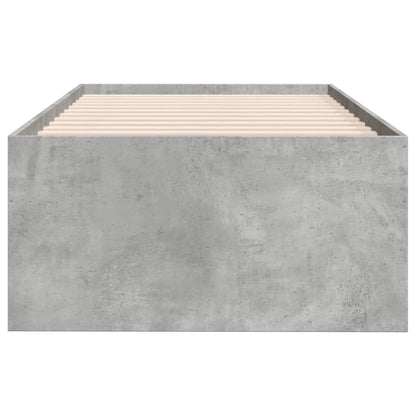 Daybed with Drawers without Mattress Concrete Grey 90x190 cm Single