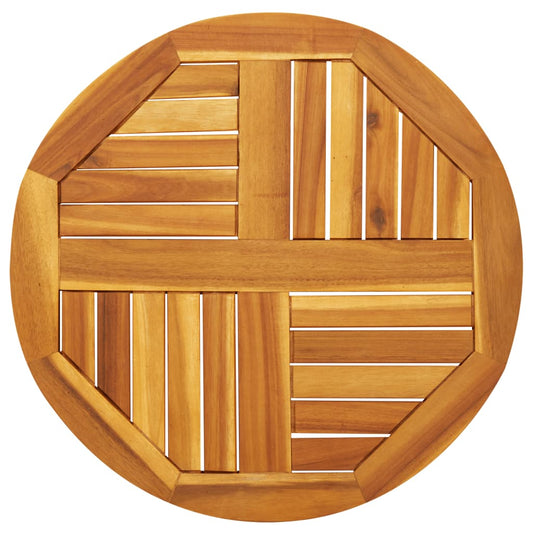 Round Table Top Ø60cm Solid Acacia Wood - Natural Finish
