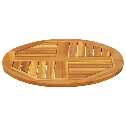 Round Table Top Ø60cm Solid Acacia Wood - Natural Finish