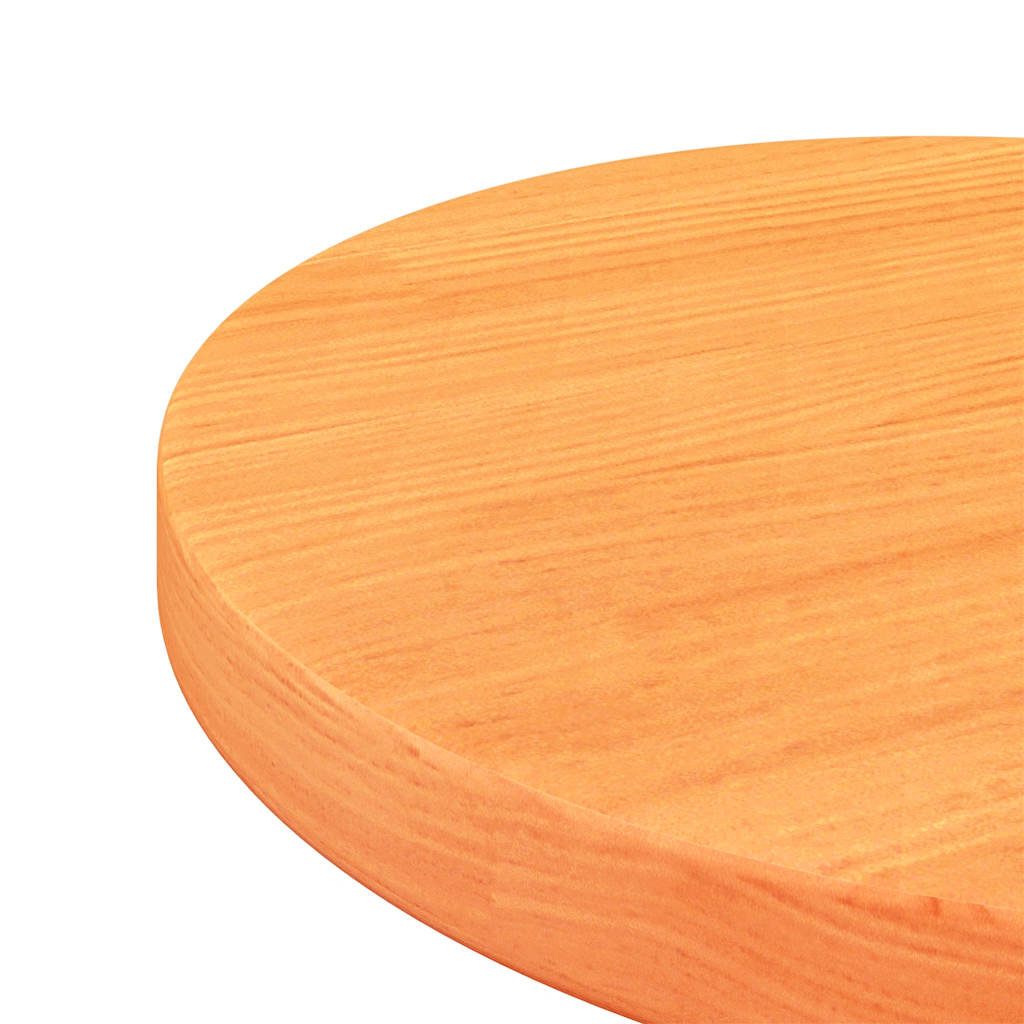 Solid Wood Pine Round Table Top, Wax Brown Ø30x2.5 cm
