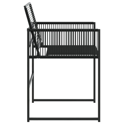 4-Piece Black Poly Rattan Garden Chairs - Stylish & Durable