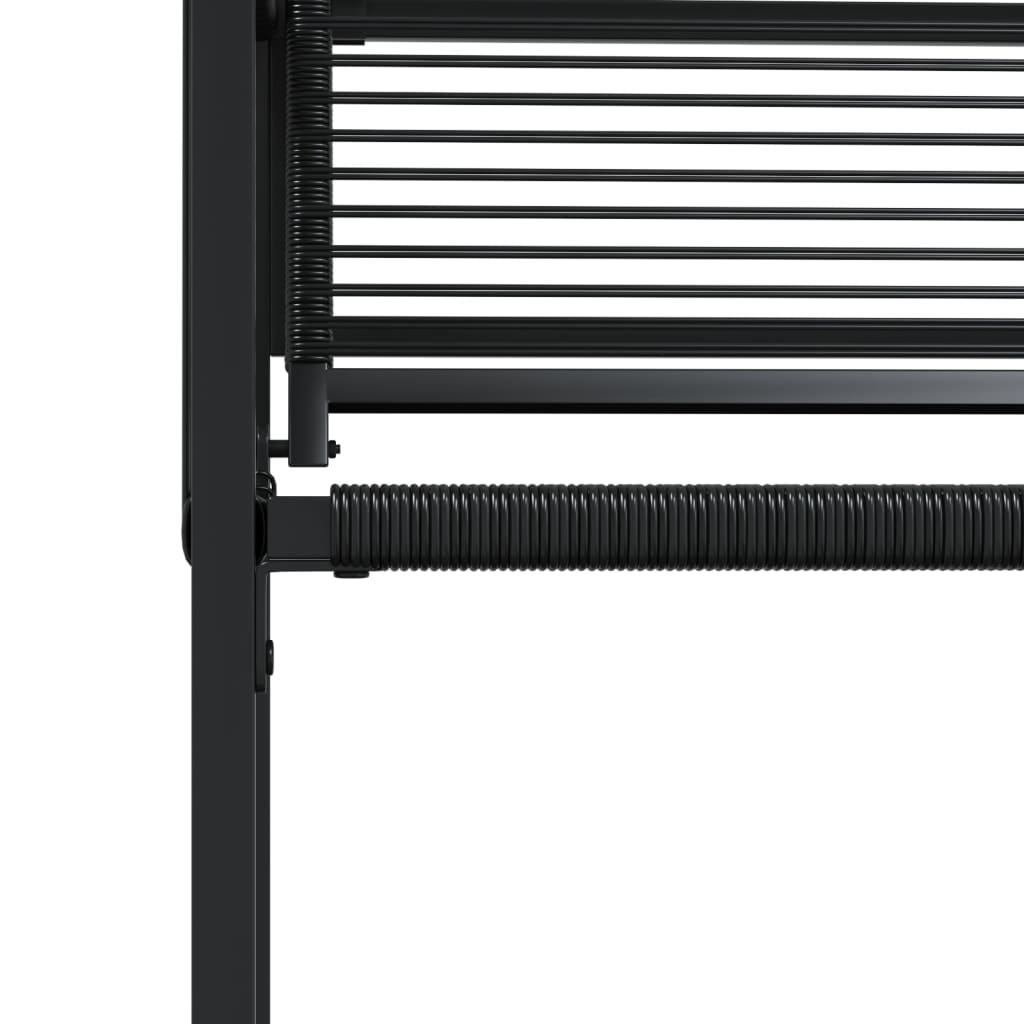 4-Piece Black Poly Rattan Garden Chairs - Stylish & Durable